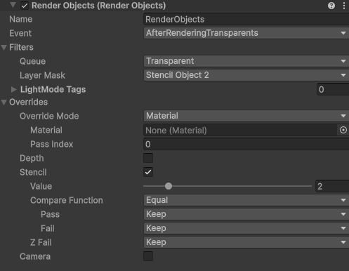 render object feature