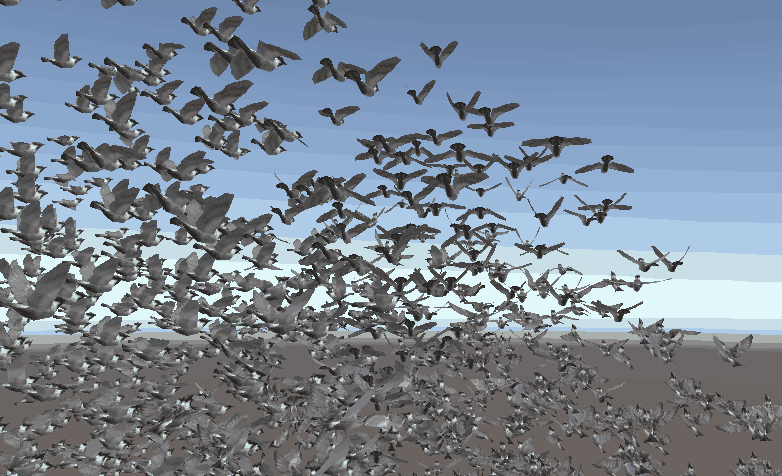 boids skinned demo