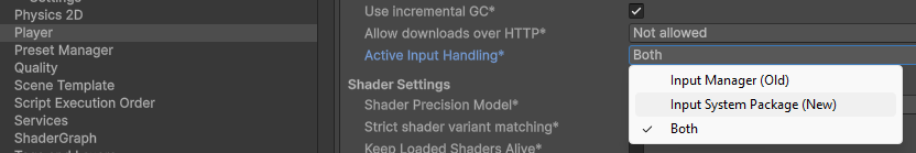 switch active input handling