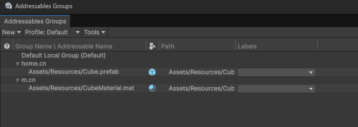 Addessables Groups Inspector