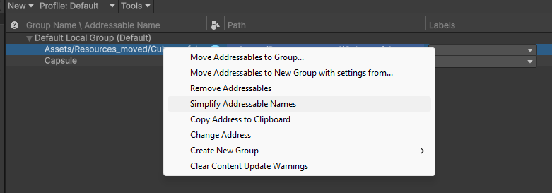 Addressable Group Panel