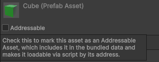 Inspector addrerssable radio button