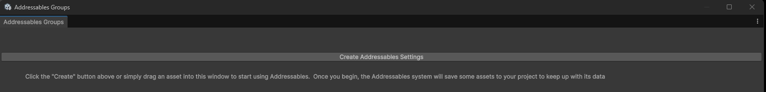 create addressables groups