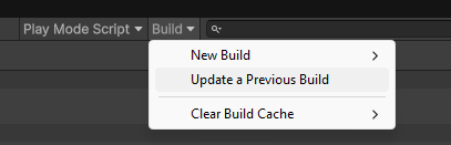 remote update a previous build